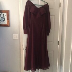 Burgundy bridesmaid dress